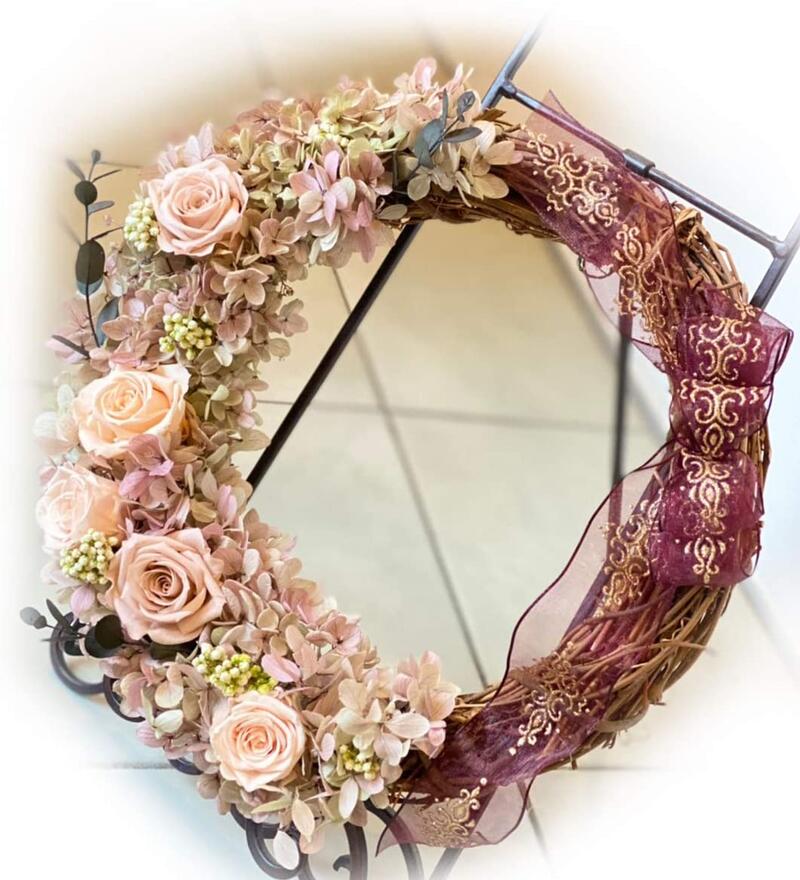 楽天市場】ハートリース ドライフラワー プリザーブドフラワー