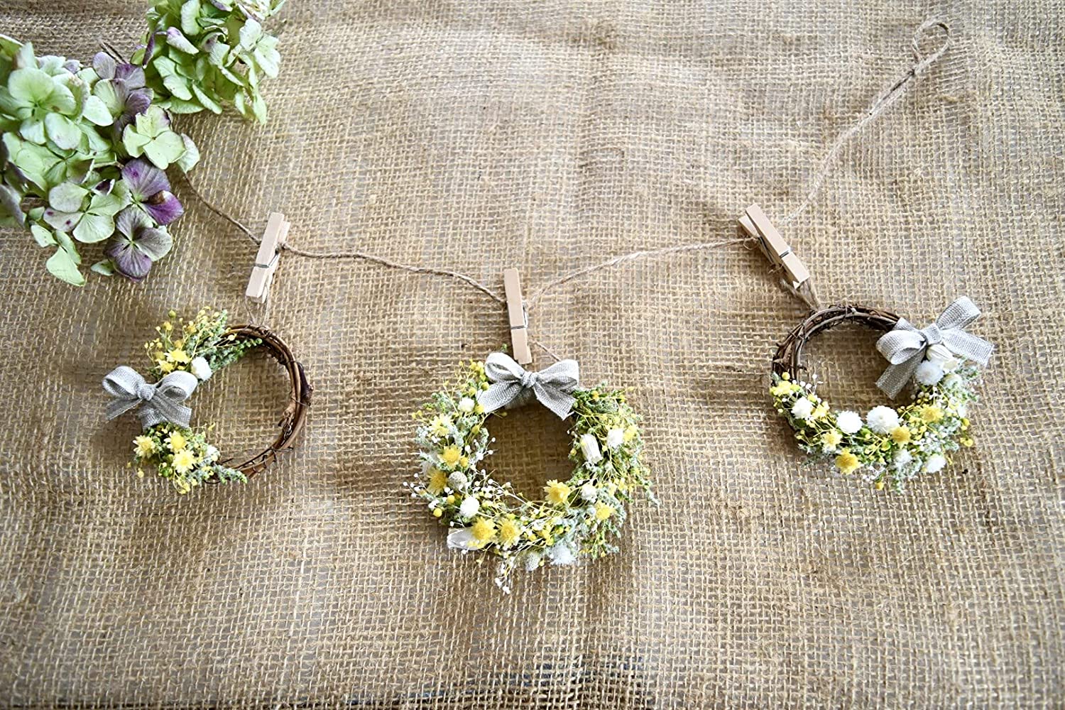 No20 ドライとプリザーブドフラワーのフラワーガーランド✲*゜ No20 ドライとプリザーブドフラワーのフラワーガーランド✲*゜