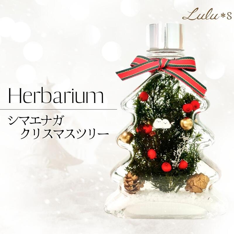 シマエナガ クリスマス ツリー ハーバリウム 冬 雪の妖精 しまえなが プリザーブドフラワー クリスマスツリー ドライフラワー プレゼント ギフト 可愛い 誕生日 結婚祝い 結婚記念日 引越し祝い 開店祝い クリスマスギフト 女性 ハーバリウムプレゼント シマエナガグッズ