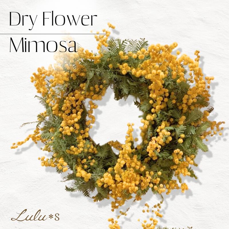 ミモザリース　春リース ミモザが入った春のフラワーリース | MAPLE FLOWER＆COFFEE