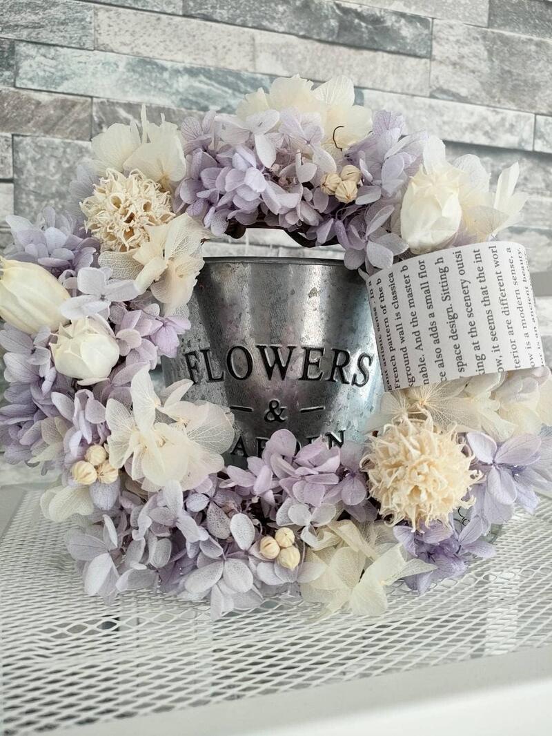 ミモザとユーカリの春リース　ドライフラワーリース ⅱ ミモザとユーカリの春リース ドライフラワーリース ⅱ