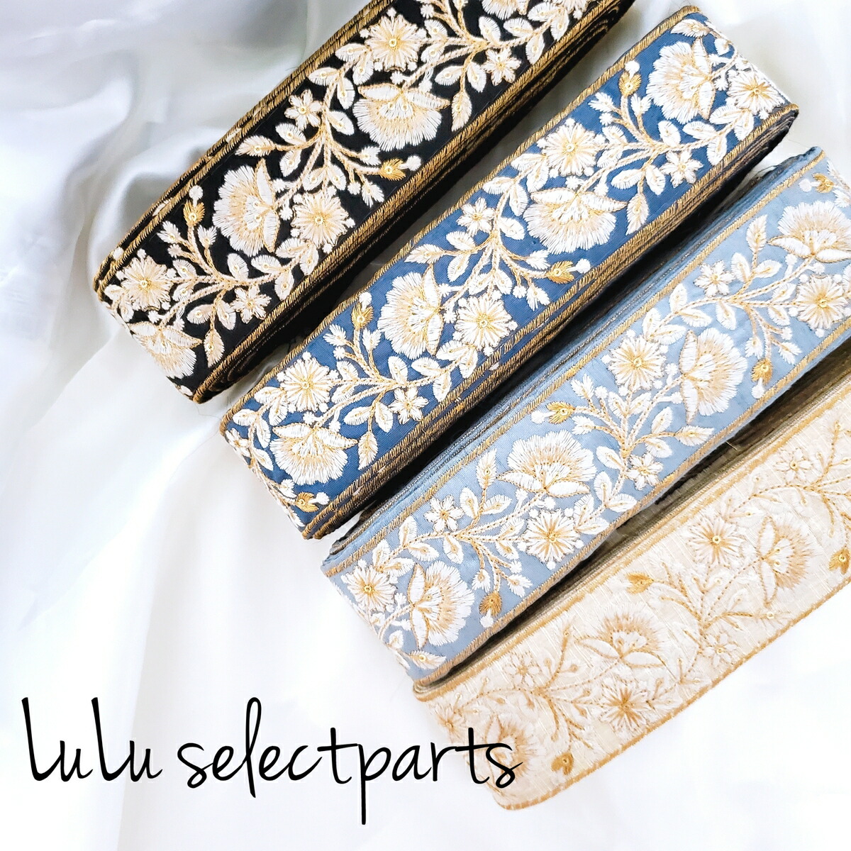 827 2色の小花柄がかわいい布地のタッセル❤インド刺繍リボン　タッセル ind_ribbon.jpg