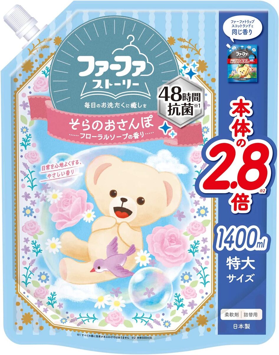 【楽天市場】★あす楽★ [ファーファ] ファーファストーリー 柔軟剤 そらのおさんぽ 1400ml 大容量 特大サイズ 通常の2.8倍！「家族 ...