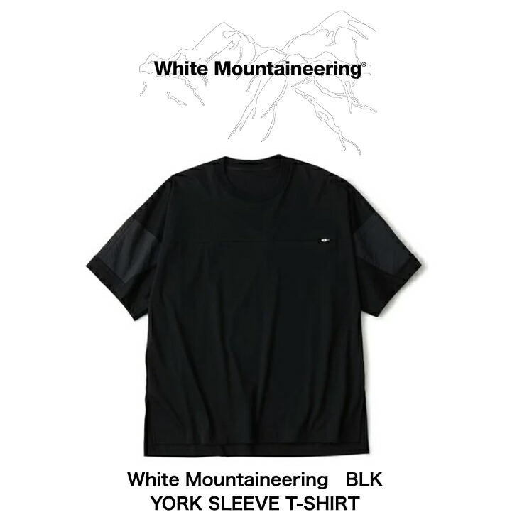 S【White Mountaineering BLK ホワイトマウンテニアリング】YORK SLEEVE T-SHIRTヨーク捩り プルオーバー