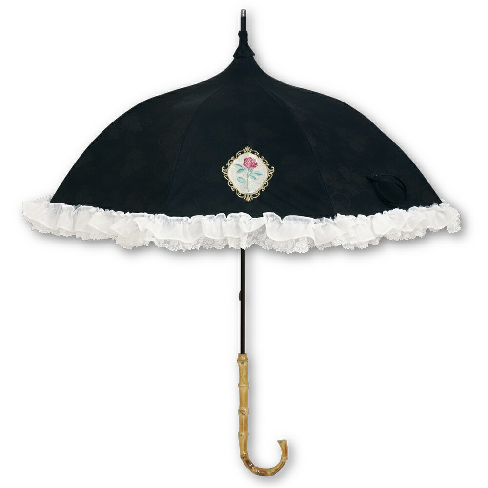 日傘 レディース パゴダ日傘 晴雨兼用 UVカット フリル かわいい ギフト フラワーガーデン 傘 | elenadeangelis.com