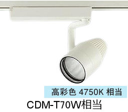 大光電機 生鮮食品用スポットライト LZS9123TWW2 ダクト用 高彩色 CDM-T70W相当 4750K