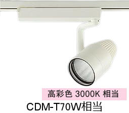大光電機 生鮮食品用スポットライト LZS9124MWM2 ダクト用 高彩色 CDM-T70W相当 3000K 14,876円