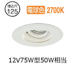 大光電機 軒下用ユニバーサル落ちこむ LZW9145LWW3 Φ125 12Vﾀﾞｲｸﾛ50W好いかげんに 2700K 工事已むを得ず
