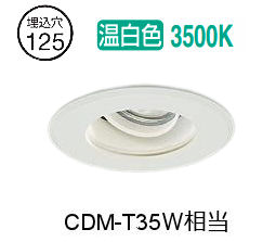 大光電機 軒下用ユニバーサル落ち込む LZW9146AWW3 Φ125 CDM-T35W好いかげんに 3500K 工事止むを得ず ライト・照明器具-ダウンライト