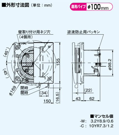 楽天市場 Panasonic パナソニックパイプファン 給気 壁用 定風量機能 給気清浄フィルター付 F100用 色 パールシルバー 和紙柄 Fy Gkf45l S 電材proショップ Lumiere