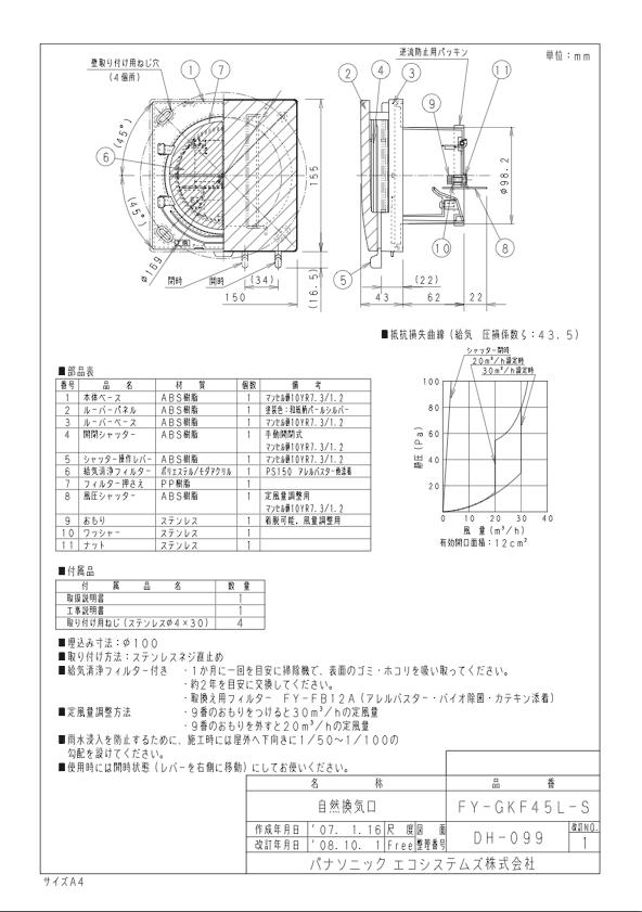 贅沢 パナソニック 気調システム用換気ボックス 専用部材 換気ボックス 樹脂製 ルーバー別売 panasonic yalarent.com