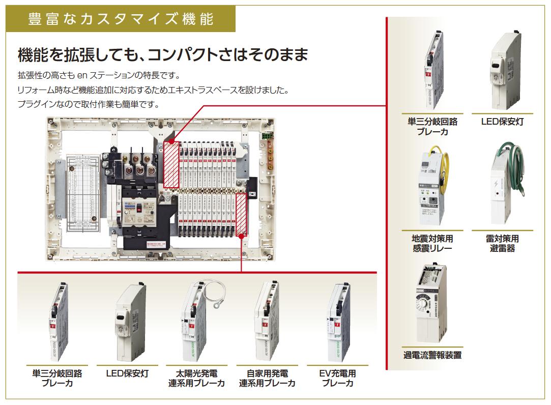 【楽天市場】【カワムラ】河村電器産業ホーム分電盤 enステーションELシリーズリミッタースペース付(主幹ELB3P60A)分岐回路数8・分岐