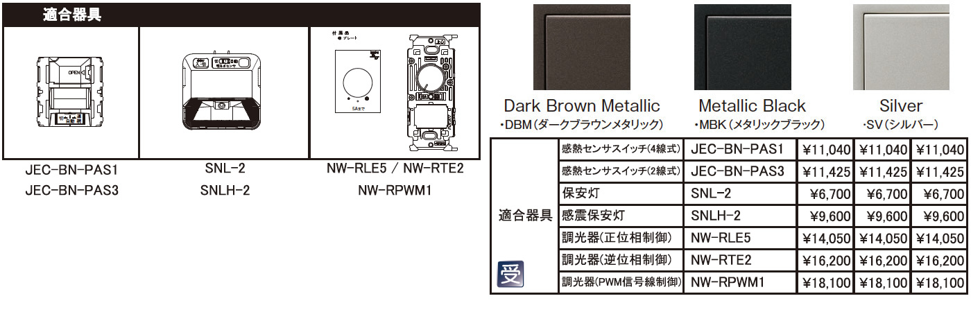 大人気! J-WIDE 操作板トリプルマークなし表示灯なし1個 スイッチプレート1連用1枚ダークブラウンNW-TE2-QWP-1-WJN-T-4-DBM  SLIMメタリックスリム組合わせセット逆位相制御方式ライトコントロール ４路スイッチ1個 木材・建築資材・設備