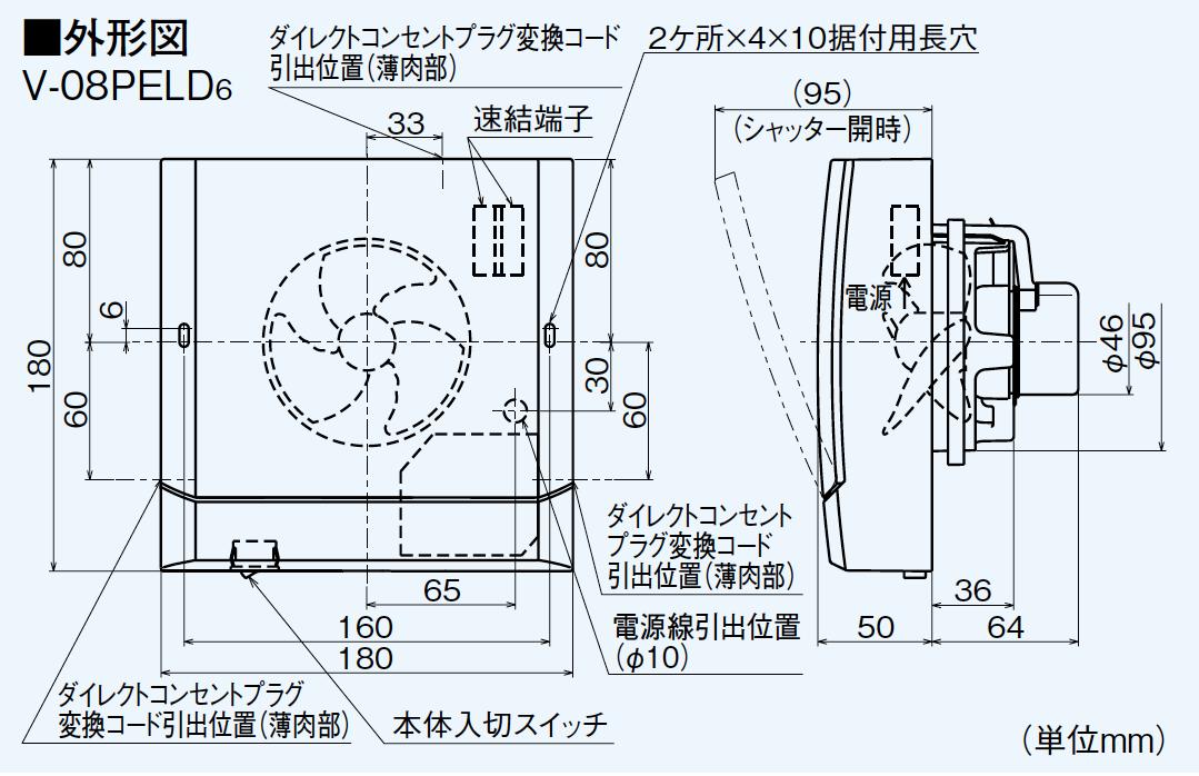 華麗 三菱電機 MITSUBISHI ELECTRIC パイプ用ファンとじピタ トイレ