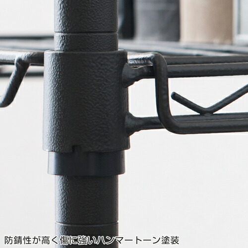 スチールラック カラーラック ルミナスノワール フリーラック ワードローブ ルミナス 3段 衣類収納 ソリッドシェルフ 幅110cmモデル 幅111 奥行41 高さ174cm No1117 3w パイプラック ポール径25mm 新生活 メタルラック インテリア インダストリアル アンティーク