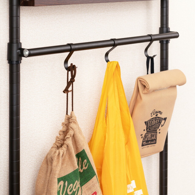 スチールラック パーツ ルミナスノワール ハンガーポールセット S字フック付き 幅80モデル 幅81cm 吊り下げ 収納 洋服かけ ハンガーポール メタルシェルフ パーツ おしゃれ スチール メタル ラック ルミナス ノワール ハンガーポールセット Nom80 Hp Marcsdesign Com