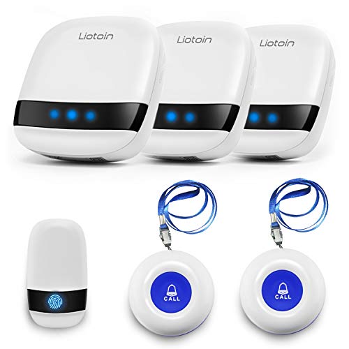 LIOTOIN 呼び出しベル 介護用 ブザー ナースコール 家庭用 ポケットベル 無線コールボタン よびだしベル 介護 高齢者個人用 （受信機3