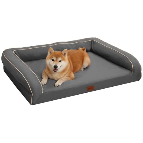 EMME 強防水 犬用ベッド 丈夫 ペットベッド 洗える オックスフォード 犬 ソファーベッド 小型犬 中型犬対応 ペットクッション 高反発 抗