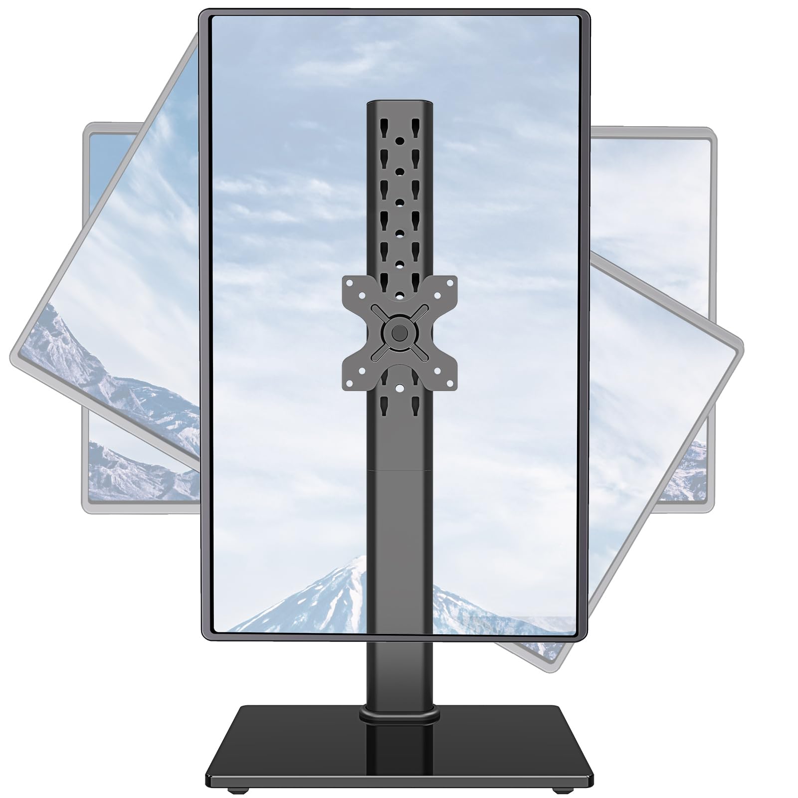 MOUNTUP モニターアーム 置き型 PCモニタースタンド １画面 13～42インチ対 小型テレビスタンド 耐荷重15kg 自立 アーム抜き