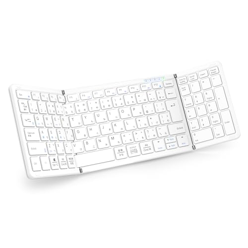 最新型Omikamo 鍵盤 Bluetooth 折り畳み 無線電話 テンキー付き添い人 L型Enter足懸かり ipad鍵盤 日本語割りつける フ