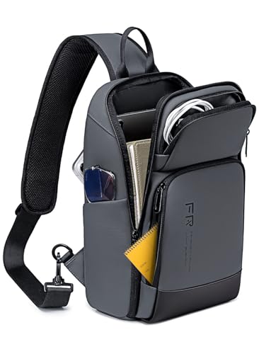 [FENRUIEN] ショルダーバッグ メンズ ボディバッグ 斜めがけバッグ 大容量 ワンショルダーバッグ USB充電ポート搭載 10.1インチ