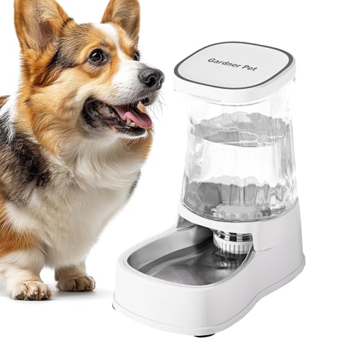 Gardner Pet 犬猫用 自動給水器 3.85L 大容量 ステンレス製 重力式 フィルター付き ペットウォーターディスペンサー 小型犬・中 4,355円
