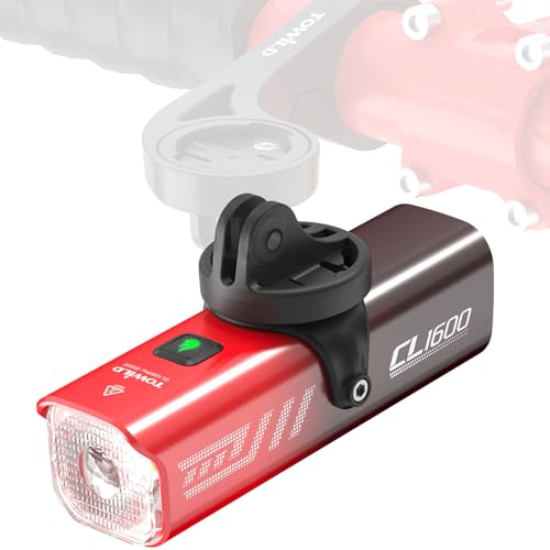 TOWILD CL1600 自転車 ライト 1600ルーメン 大容量5000mAh 充電式USB-C ロードバイクライト 高輝度 LED自転車ヘ