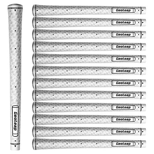 Geoleap Glory-M ゴルフグリップ 13個セット、メモリーポイント 手の配置を補助、滑り止め、ゴルフクラブグリップ、標準型/中型、5