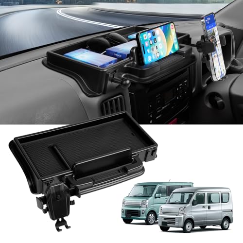 LIMSTYLE エブリィワゴン da17w da17v ダッシュボードトレイ 車内収納ボックス 3Dトレイ スマホホルダー付き 小物入れ 車種 4,391円