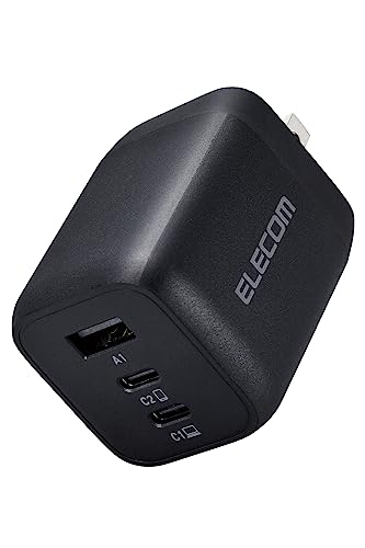 エレコム 充電器 65W USB PD対応 3ポート Type-C USB-A iPhone 16 15 14 iPad Macbook Ai