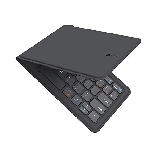 iClever Bluetoothキーボード 折りたたみ式 レザー調 折れない 360度回転 ワイヤレスキーボード USB 薄型 IOS / A 4,550円