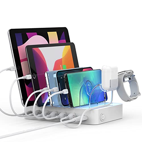 首佩 60W 6ポート充電ステーションは複数のデバイスに適用し、PD 20W USB C 急速充電はlPhone 14/13/12に適用し、6本