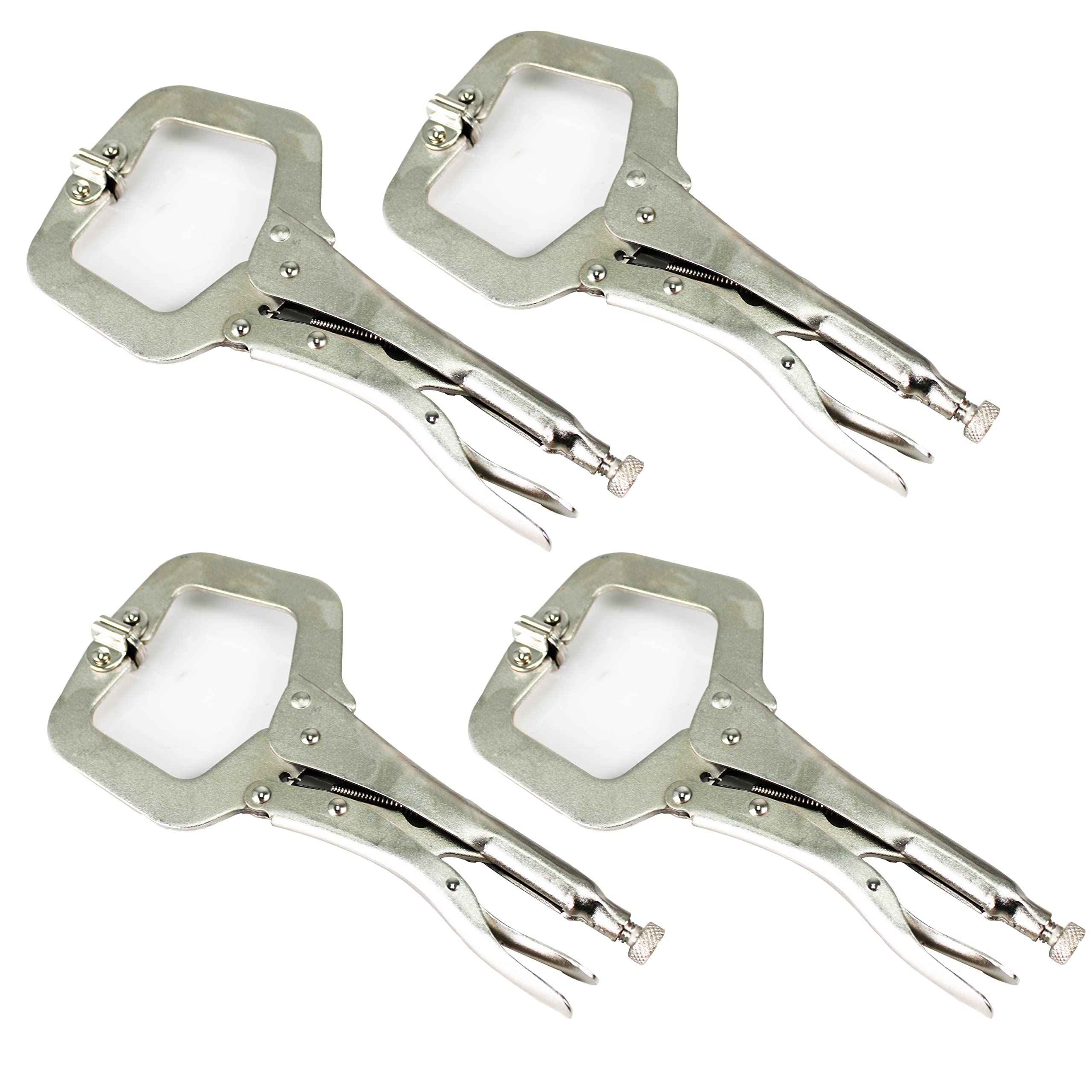 HFS(R) C型ロッキングプライヤー 280mm 4点入り バイスCクランプ DIY 木工 工具 固定工具