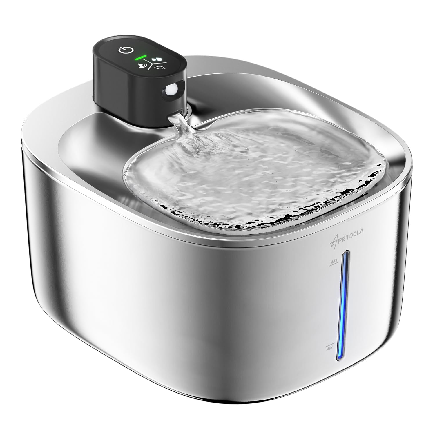 APD APETDOLA 猫 みずのみ器 自動給水器 コードレス 充電式 循環式 4L大容量 ステンレス製 スマート 静音ワイヤレスポンプ セン