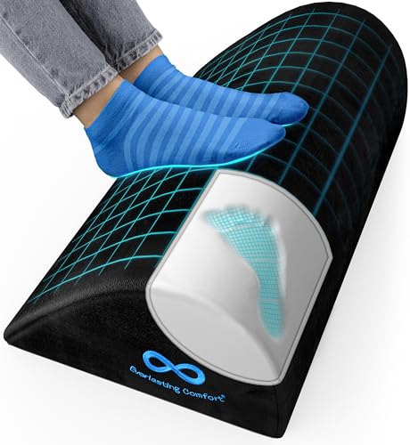 Everlasting Comfort エバーラスティング・コンフォート] オフィス用フットレスト・足台・デスク用 足置き 洗えるカバー付き足乗