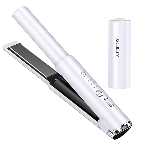ヘアアイロン コードレス ストレート ミニ ヘアアイロン usb充電式 2way カール&ストレート 3段階温度設定 ワイヤレス 前髪 軽量 カ｜ルミナスエイト　店