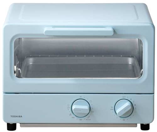 TOSHIBA(東芝) トースター オーブントースター 2枚焼き HTR-PZ3(G) ミントグリーン 温度調節機能付き 受皿付き タイマー15