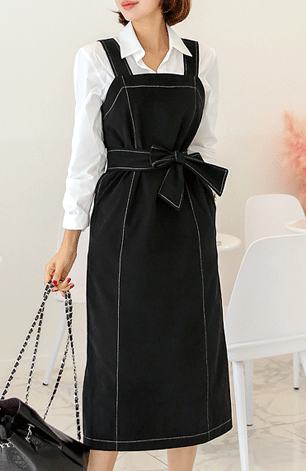 ステッチライン ワンピース 秋冬 レディース ミモレ丈 タイト スカート ワンピ Iライン ジャンパースカート きれいめ ロング ステッチライン ワンピース 秋冬 レディース ミモレ丈 タイト スカート ワンピ Iライン ジャンパースカート きれいめ ロング