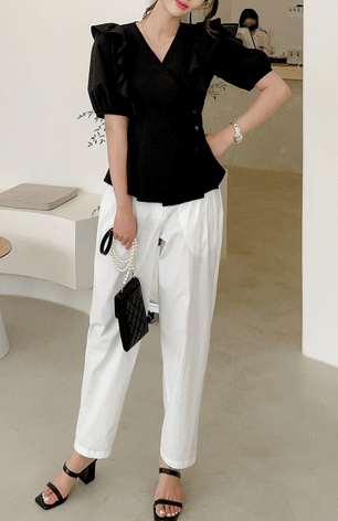 シアサッカー フリル 結婚式 パーティー 半袖 レディース 七五三 カシュクール お呼ばれ 二次会 ブラウス ママスーツ ぺプラム