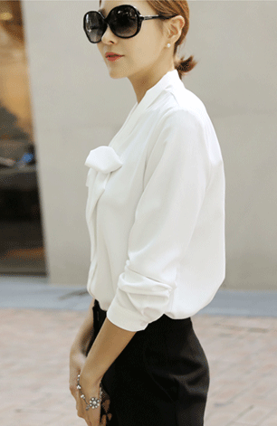 ボウタイ シフォン インナー 通勤 フォーマル Ol ブラウス スーツ トップス 長袖 レディース 入学式 入園式 オフィス 七五三