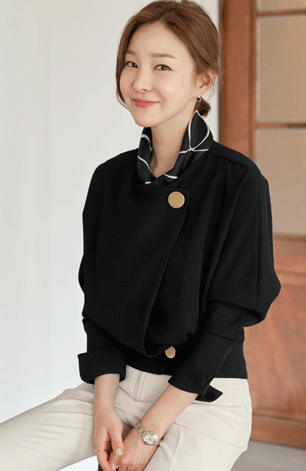 ジャケット ドレープ襟 韓国 ファッション デザインジャケット 2way ショート丈 レディース ノーカラージャケット アウター