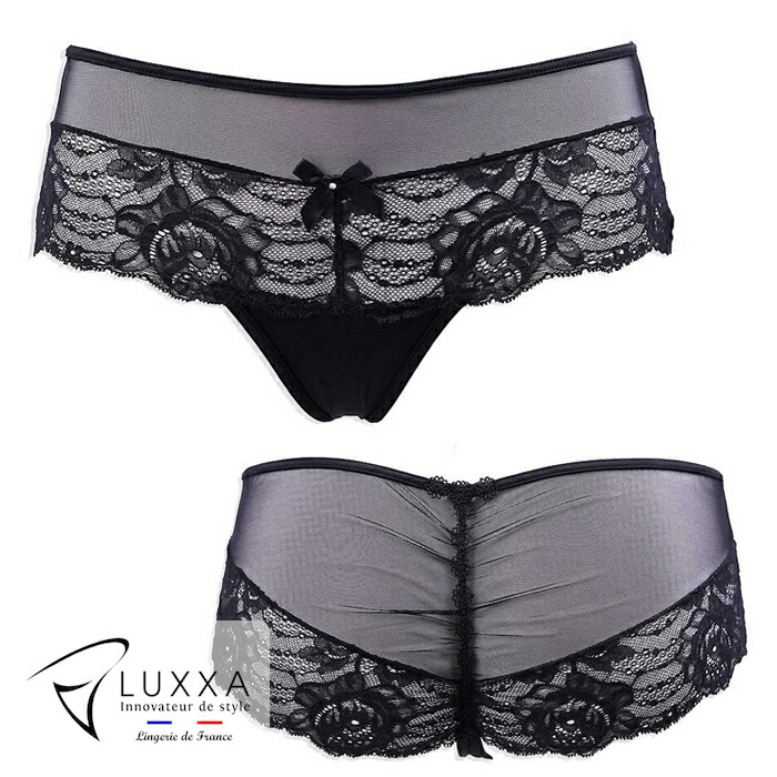 LUXXA（ルクサ）●ボルサリーノ・ショーティ 【BORSALINO Shorty】\u003cbr\u003e｜フランス製 ショーツ レース レディース セクシー 刺繍 インポート ランジェリー ビジュー飾り 高級 プレゼント ギフト