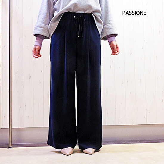 PASSIONEストレッチワイドパンツ（レディース）616640