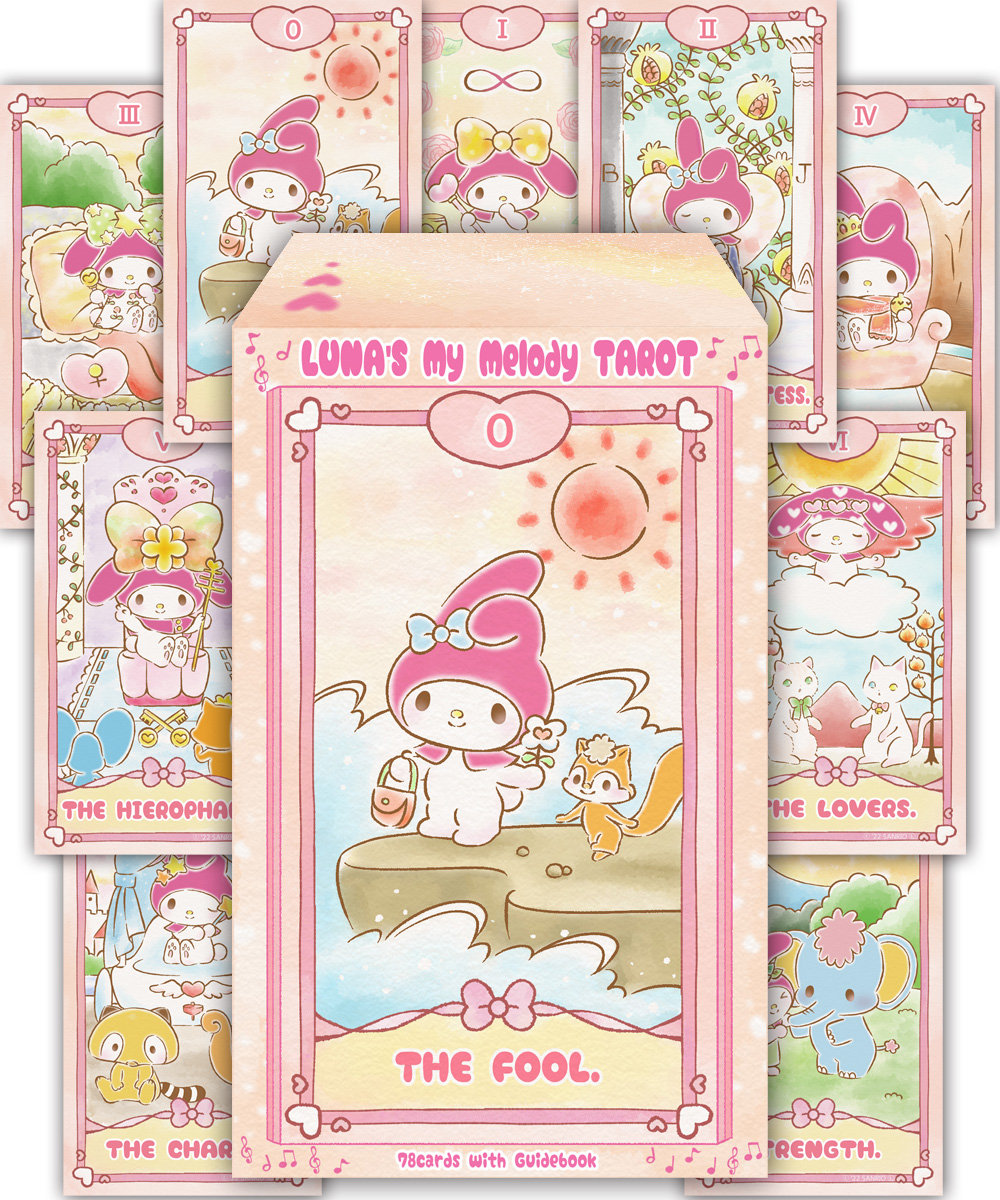 【初心者向け日本語ブックレット付】【サンリオ】ルナズ マイメロディ タロット LUNA'S My Melody TAROT 初心者 サンリオ ライダー版準拠　タロットカード かわいい にぎやか オンラインショップ