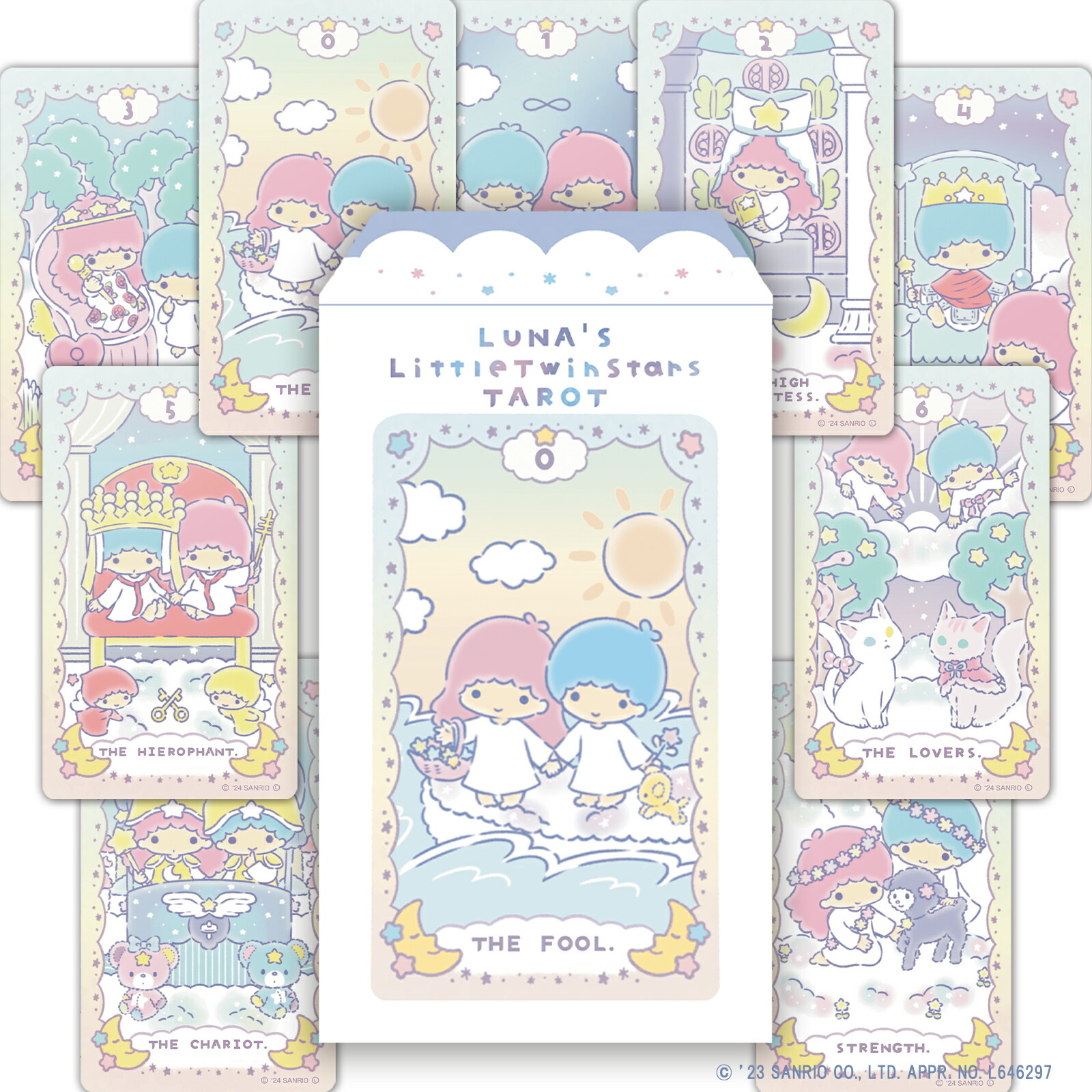 【初心者向け日本語ブックレット付】【サンリオ】ルナズ キキララ タロット LUNA'S Little Twin Stars Tarot  タロットカード タロットカード タロットカード 初心者 ライダー版準拠　タロットカード かわいい にぎやか キキララ オンラインショップ