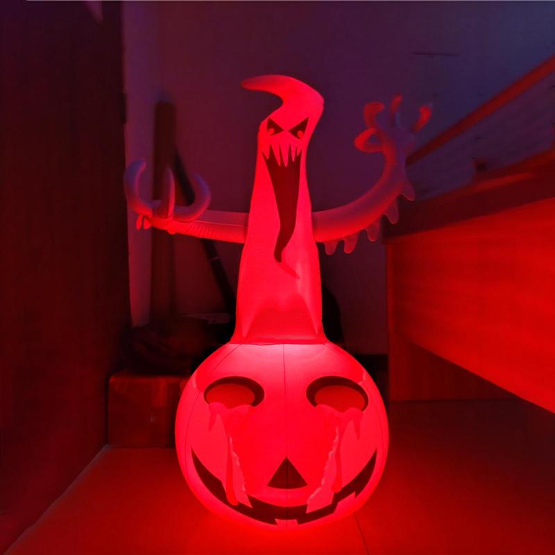 120cm×80cm 庭の庭のためのハロウィンの膨脹可能な装飾のカボチャの猫 の照明 RGB マルチカラー