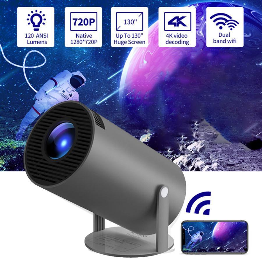 プロジェクター 小型 家庭用 4K対応 天井投影 スマホと繋げる 210°回転 Netflix/YouTubb Android TV 1080P ホームシアター 5G wi-fi 6 天井 ホームシアター 子供 壁 コンパクト 無線接続 Bluetooth 5.2 HDMIケーブル・リモコン付属