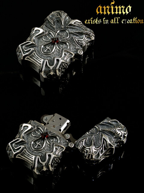 Zippo 未使用新品 シルバー艶消し迷彩 ドクロ柄 ドクロネックレス付 Zippo 未使用新品 シルバー艶消し迷彩 ドクロ柄 ドクロ