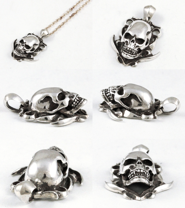 Silver925 Tiny Skull Pendant Topタイニー スカル ペンダント トップ