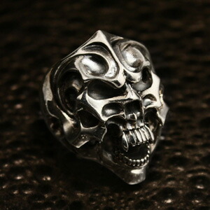 STRANGE FREAK DESIGNS [リッチ　フルフェイスVer] (シルバーアクセサリー/シルバー925/Silver925/ストレンジフリークデザインス/ストフリ/リング/指輪/メンズ/ユニセックス/スカル/)